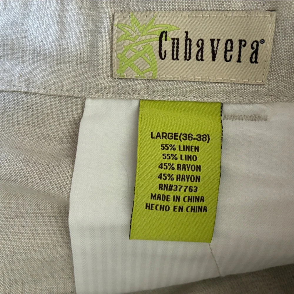 Cubavera Men's Beige Drawstring Chinos